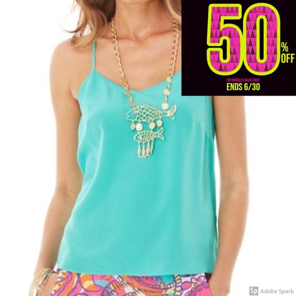 Lilly Pulitzer Tops - Lilly Pulitzer Seafoam Green Dusk Top